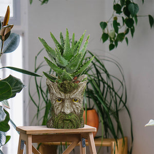 Baumstumpfvase aus Harz
