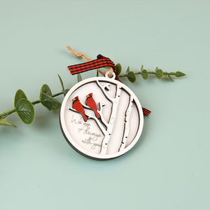 💖Handmade Memorial Ornament mit Kardinälen
