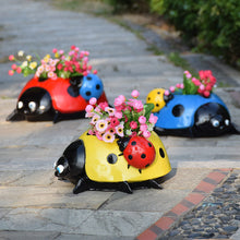 Laden Sie das Bild in den Galerie-Viewer, （💓Süßes Geschenk💓）Metall Marienkäfer Blumentopf