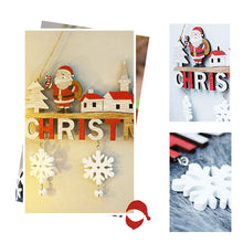 Laden Sie das Bild in den Galerie-Viewer, Kreative weihnachtliche Wanddekoration aus Holz