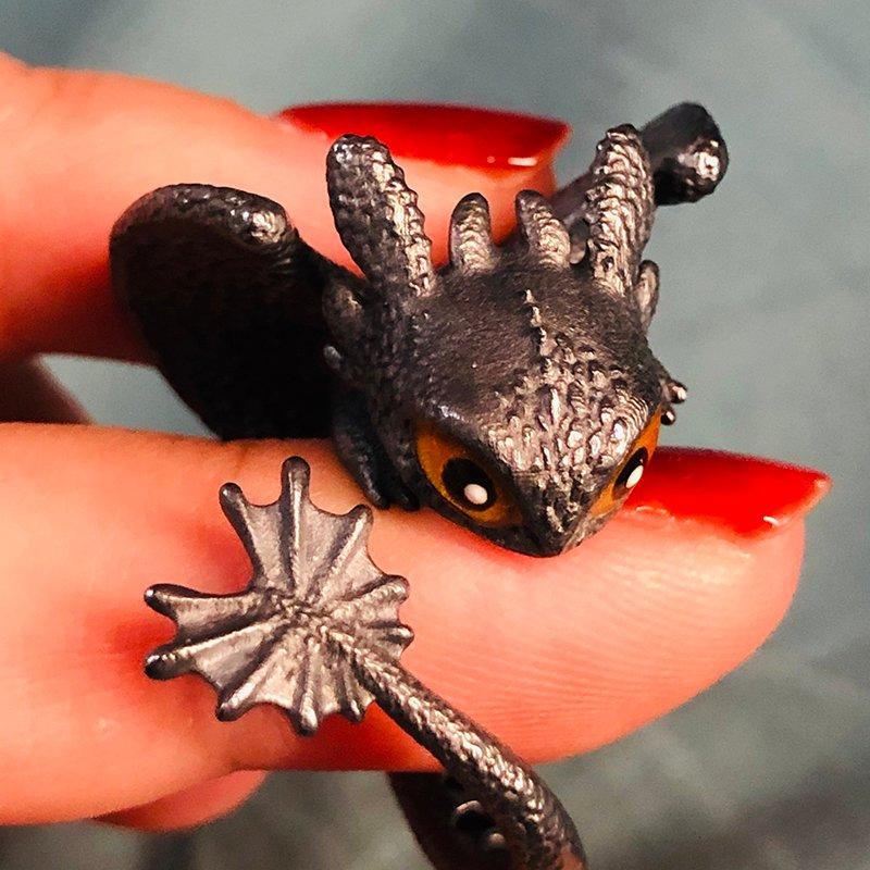 Verstellbarer Drachenpaarring (KAUFEN SIE EINEN KOSTENLOSEN)