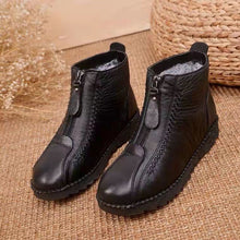 Laden Sie das Bild in den Galerie-Viewer, Damen weichem Leder Winter Warme Schuhe