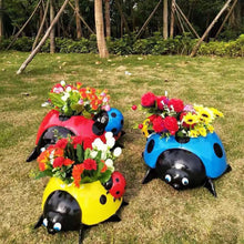 Laden Sie das Bild in den Galerie-Viewer, （💓Süßes Geschenk💓）Metall Marienkäfer Blumentopf