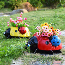 Laden Sie das Bild in den Galerie-Viewer, （💓Süßes Geschenk💓）Metall Marienkäfer Blumentopf