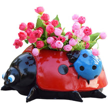 Laden Sie das Bild in den Galerie-Viewer, （💓Süßes Geschenk💓）Metall Marienkäfer Blumentopf