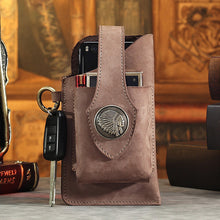 Laden Sie das Bild in den Galerie-Viewer, Multifunktionale Handytasche aus Leder