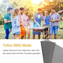 Laden Sie das Bild in den Galerie-Viewer, Teflon Netz Grillmatte antihaft wiederverwendbar, eckig 33x40 cm, 1/3 pcs