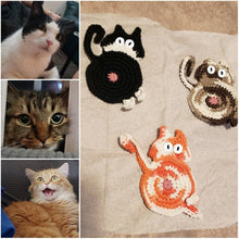 Laden Sie das Bild in den Galerie-Viewer, 😻Süßer Katzenarsch Strickuntersetzer✨