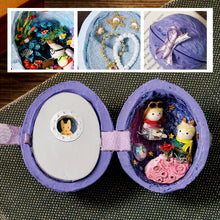 Laden Sie das Bild in den Galerie-Viewer, Kreatives DIY Mikroskopisches Häuschenmodell in Walnussform