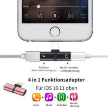 Laden Sie das Bild in den Galerie-Viewer, 4 in 1 Kopfhörer Blitzadapter für iPhone