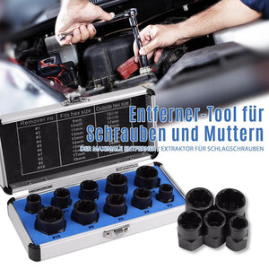 Das perfekte Werkzeugset zum Entfernen von ausgerissenen, verrundeten und verrosteten Schrauben und Muttern