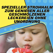 Laden Sie das Bild in den Galerie-Viewer, Tropfsicherer Eislutscherhalter mit Strohhalm