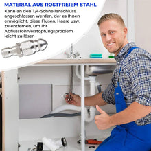 Laden Sie das Bild in den Galerie-Viewer, Hochdruckdüse aus rostfreiem Stahl zur Entstopfung von Abwasserrohren
