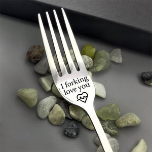 💝Gravierte Gabel - Bestes lustiges Geschenk für einen geliebten Menschen