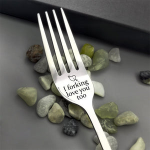 💝Gravierte Gabel - Bestes lustiges Geschenk für einen geliebten Menschen