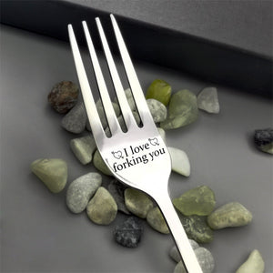 💝Gravierte Gabel - Bestes lustiges Geschenk für einen geliebten Menschen