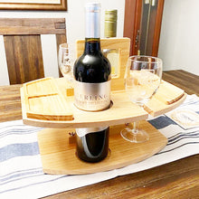 Laden Sie das Bild in den Galerie-Viewer, Tragbares Weinregal aus Holz