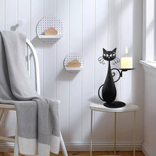Laden Sie das Bild in den Galerie-Viewer, Schwarze Katze Kerzenhalter