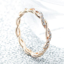 Laden Sie das Bild in den Galerie-Viewer, Verdrehen-Ring，Twist-Ring，Diamant-Ring