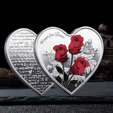 Laden Sie das Bild in den Galerie-Viewer, Rose Gedenkmünze in Herzform💝