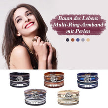 Laden Sie das Bild in den Galerie-Viewer, Baum des Lebens Multi-Ring-Armband mit Perlen
