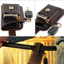 Laden Sie das Bild in den Galerie-Viewer, Multifunktionale Handytasche aus Leder