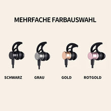 Laden Sie das Bild in den Galerie-Viewer, Bluetooth-Kopfhörer, Stereo-In-Ear-Ohrhörer, sicherer Sitz für Sport, Fitnessstudio, Reisen (wasserdicht, Noise Cancelling Mic)