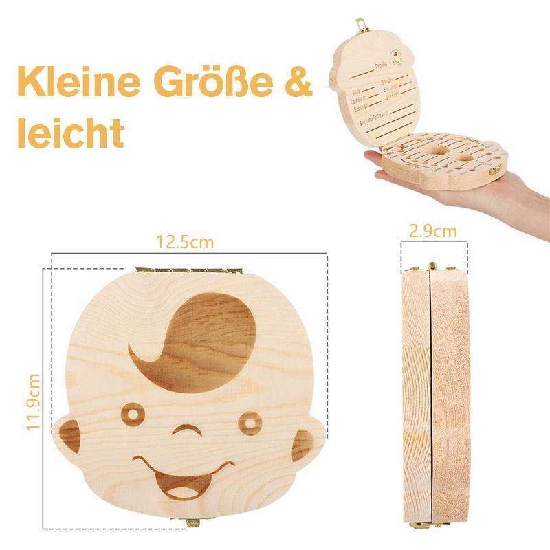 Milchzahnkästchen aus Holz für Babys