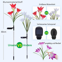 Laden Sie das Bild in den Galerie-Viewer, Solarbetriebene LED-Blume, Solar Garten  Stake Lichter
