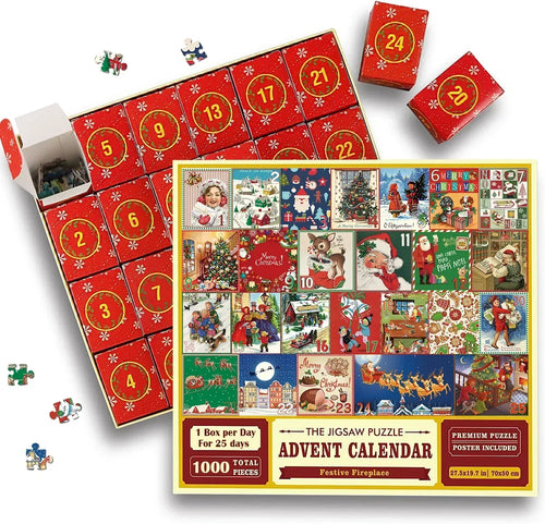 🎄Weihnachts-Adventskalender-Puzzle 1000teilig🎅