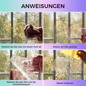 🌈PVC Bunte Adsorptionsregenbogenglasfensteraufkleber, 6 pcs🪐