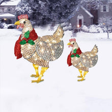 Laden Sie das Bild in den Galerie-Viewer, Weihnachtsdekoration>>Leuchtendes Huhn mit Schal