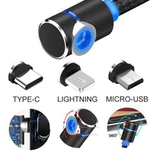 Laden Sie das Bild in den Galerie-Viewer, Bequee 3 in 1 magnetisches Ladekabel für Lightning, Micro und Type C, 2m