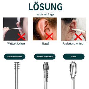 Ohrpickwerkzeug-Set aus Edelstahl