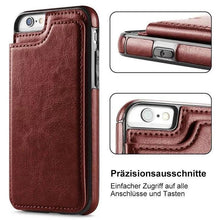 Laden Sie das Bild in den Galerie-Viewer, Brieftasche aus Leder/ Handyhülle für iPhone, mit Kartenfächern