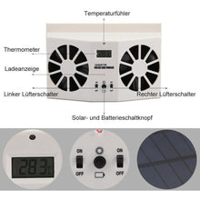 Laden Sie das Bild in den Galerie-Viewer, Solarbetriebener Auto-Kühlerlüfter