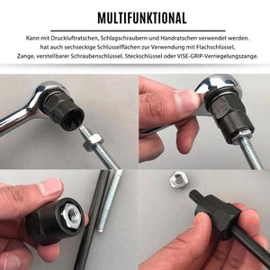Das perfekte Werkzeugset zum Entfernen von ausgerissenen, verrundeten und verrosteten Schrauben und Muttern
