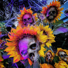 Laden Sie das Bild in den Galerie-Viewer, Sonnenblumenschädel Halloween Dekoration