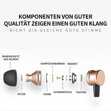 Laden Sie das Bild in den Galerie-Viewer, Bluetooth-Kopfhörer, Stereo-In-Ear-Ohrhörer, sicherer Sitz für Sport, Fitnessstudio, Reisen (wasserdicht, Noise Cancelling Mic)