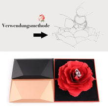 Laden Sie das Bild in den Galerie-Viewer, 3D Pop Up Rose Ringschachtel