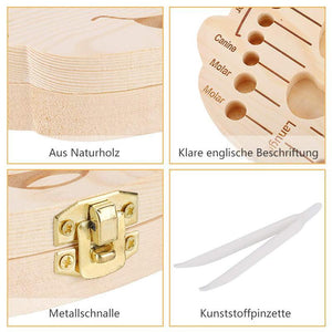 Milchzahnkästchen aus Holz für Babys