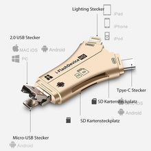 Laden Sie das Bild in den Galerie-Viewer, 4-in-1 iFlash Drive Kartenleser