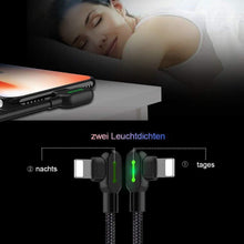 Laden Sie das Bild in den Galerie-Viewer, Bequee Lightning-USB Aufladung Kabel mit 90-Grad-Design für iOS und Android