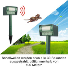 Laden Sie das Bild in den Galerie-Viewer, Solarbetriebener Ultraschall Schädlinge Mäuse Vertreiber