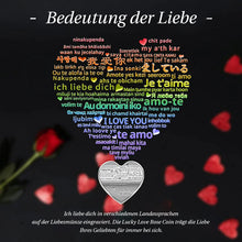 Laden Sie das Bild in den Galerie-Viewer, Rose Gedenkmünze in Herzform💝