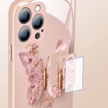 Laden Sie das Bild in den Galerie-Viewer, 🦋3D-Schmetterlingsmuster Glas Handyhülle für iPhone🦋