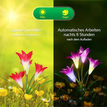 Laden Sie das Bild in den Galerie-Viewer, Solarbetriebene LED-Blume, Solar Garten  Stake Lichter