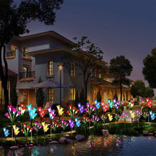 Laden Sie das Bild in den Galerie-Viewer, Solarbetriebene LED-Blume, Solar Garten  Stake Lichter