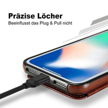 Laden Sie das Bild in den Galerie-Viewer, Brieftasche aus Leder/ Handyhülle für iPhone, mit Kartenfächern