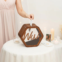 Laden Sie das Bild in den Galerie-Viewer, Personalisierte Hochzeitskarte Sechskantbox